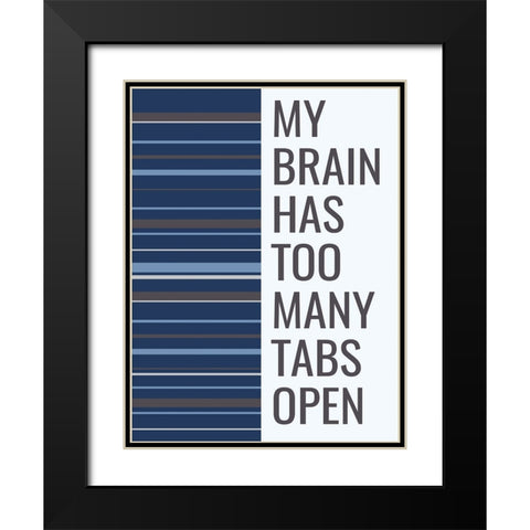 Brain Tabs Black Modern Wood Framed Art Print with Double Matting by Stimson, Diane