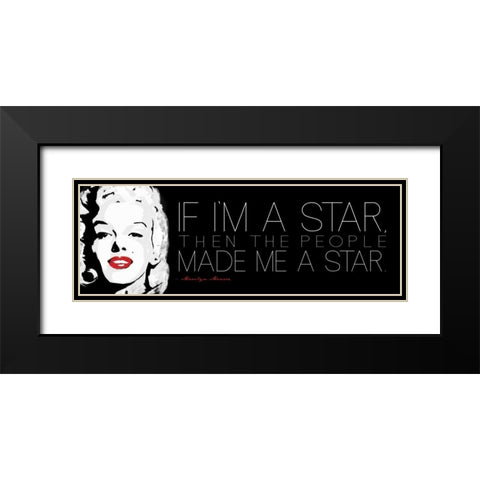 Im A Star Black Modern Wood Framed Art Print with Double Matting by Rodriquez Jr, Enrique