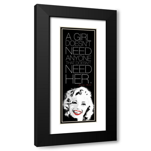 Need Her Black Modern Wood Framed Art Print with Double Matting by Rodriquez Jr, Enrique