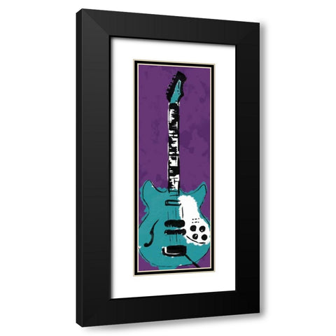 Electric Guitar B2 Black Modern Wood Framed Art Print with Double Matting by Rodriquez Jr, Enrique