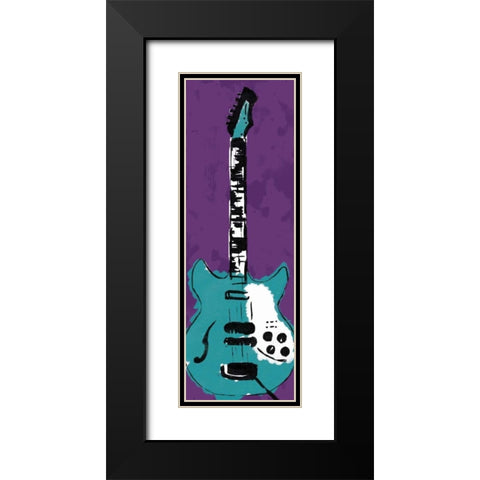 Electric Guitar B2 Black Modern Wood Framed Art Print with Double Matting by Rodriquez Jr, Enrique