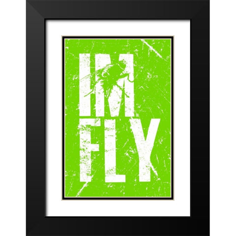 IM FLY 3 Black Modern Wood Framed Art Print with Double Matting by Rodriquez Jr, Enrique