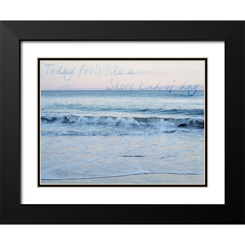 Shore Feelings 1 Black Modern Wood Framed Art Print with Double Matting by Urquhart, Elizabeth