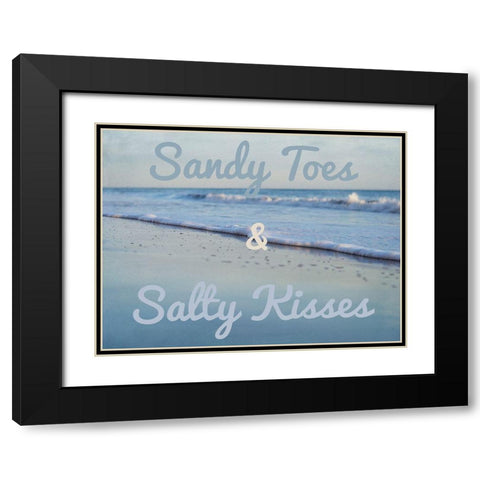 Sandy Toes 2 Black Modern Wood Framed Art Print with Double Matting by Urquhart, Elizabeth