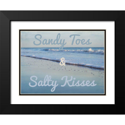 Sandy Toes 2 Black Modern Wood Framed Art Print with Double Matting by Urquhart, Elizabeth