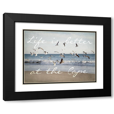 Cape Life Black Modern Wood Framed Art Print with Double Matting by Urquhart, Elizabeth