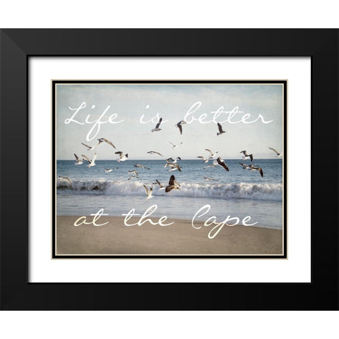 Cape Life Black Modern Wood Framed Art Print with Double Matting by Urquhart, Elizabeth