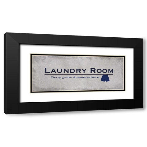 Laundry Room Drawers Black Modern Wood Framed Art Print with Double Matting by Gibbons, Lauren