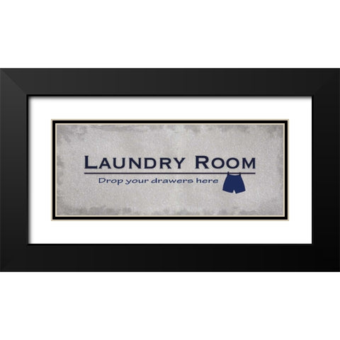 Laundry Room Drawers Black Modern Wood Framed Art Print with Double Matting by Gibbons, Lauren