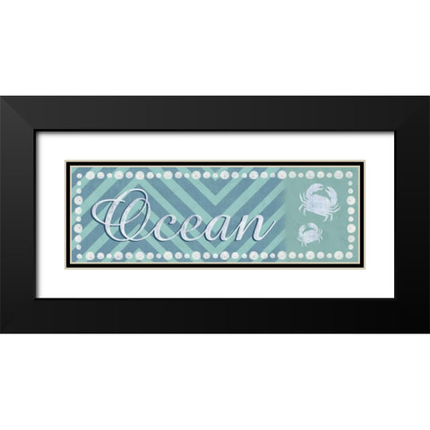 Ocean Crabs Black Modern Wood Framed Art Print with Double Matting by Gibbons, Lauren