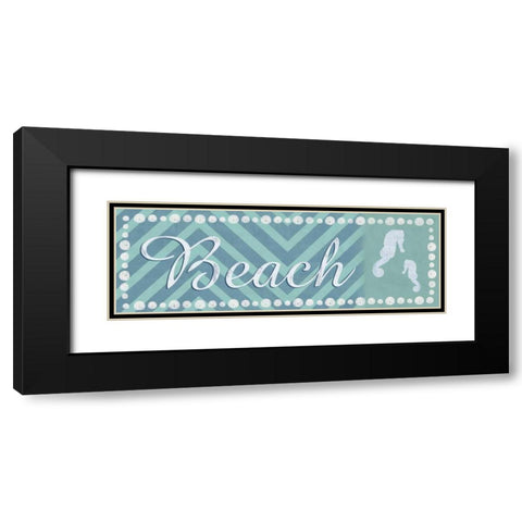 Beach Seahorse Black Modern Wood Framed Art Print with Double Matting by Gibbons, Lauren