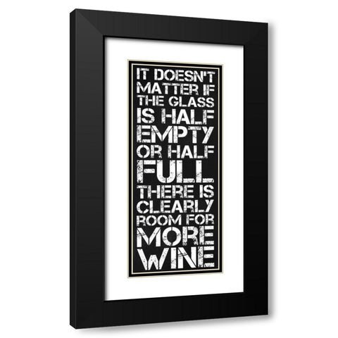 More Wine Black Modern Wood Framed Art Print with Double Matting by Gibbons, Lauren