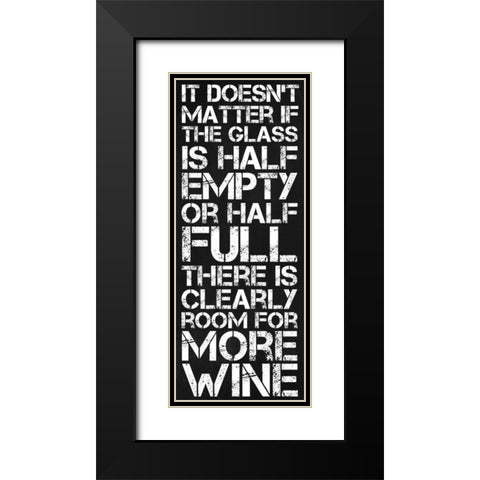 More Wine Black Modern Wood Framed Art Print with Double Matting by Gibbons, Lauren