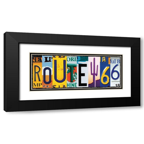 Route 66 Black Modern Wood Framed Art Print with Double Matting by Gibbons, Lauren