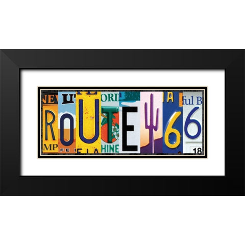 Route 66 Black Modern Wood Framed Art Print with Double Matting by Gibbons, Lauren