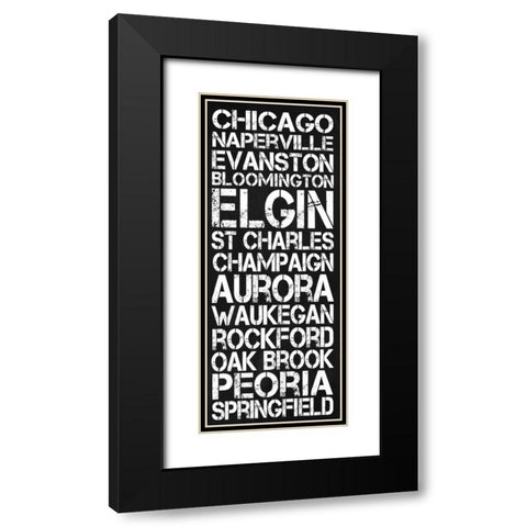 Illinois Black Modern Wood Framed Art Print with Double Matting by Gibbons, Lauren