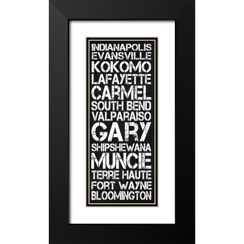 Indiana Black Modern Wood Framed Art Print with Double Matting by Gibbons, Lauren