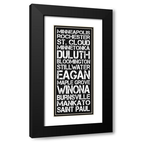 Minnesota Black Modern Wood Framed Art Print with Double Matting by Gibbons, Lauren