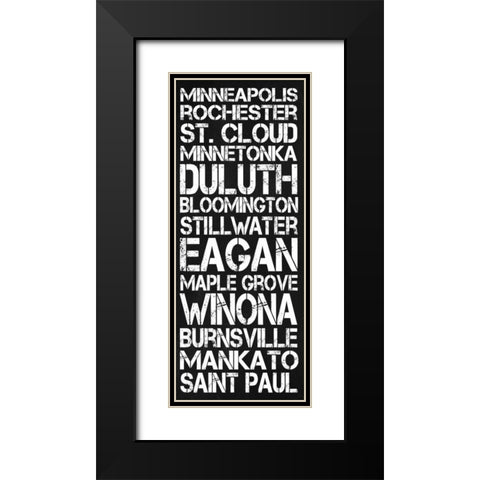 Minnesota Black Modern Wood Framed Art Print with Double Matting by Gibbons, Lauren