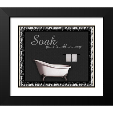 Bath Tub Zebra Black Modern Wood Framed Art Print with Double Matting by Gibbons, Lauren