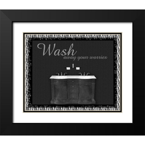 Sink Zebra Black Modern Wood Framed Art Print with Double Matting by Gibbons, Lauren