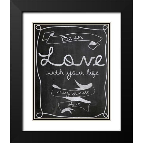 Love Life Black Modern Wood Framed Art Print with Double Matting by Gibbons, Lauren