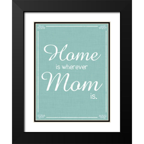 Home Aqua Black Modern Wood Framed Art Print with Double Matting by Gibbons, Lauren