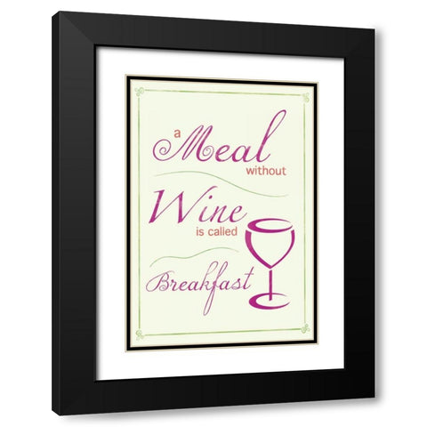 Wine 2 b Black Modern Wood Framed Art Print with Double Matting by Gibbons, Lauren