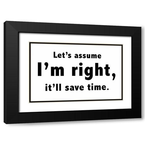 Im Right 2 Black Modern Wood Framed Art Print with Double Matting by Gibbons, Lauren