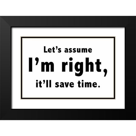 Im Right 2 Black Modern Wood Framed Art Print with Double Matting by Gibbons, Lauren