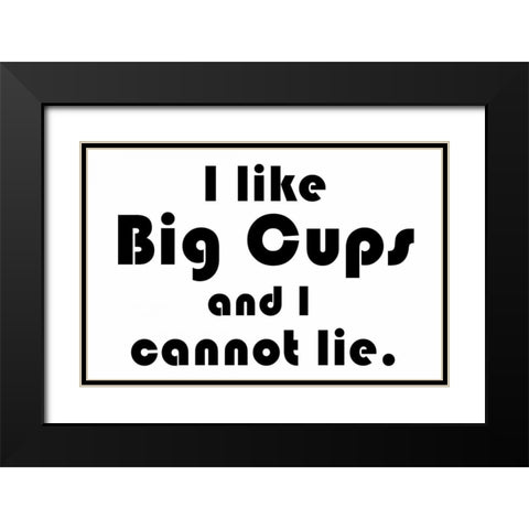 Big Cups Black Modern Wood Framed Art Print with Double Matting by Gibbons, Lauren