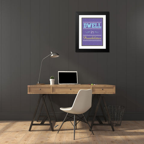 Dwell Black Modern Wood Framed Art Print with Double Matting by Gibbons, Lauren