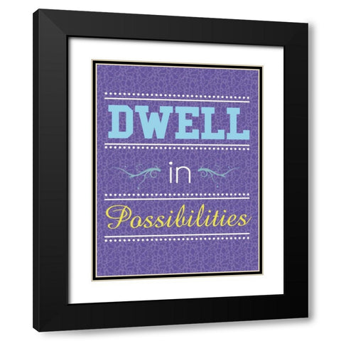 Dwell Black Modern Wood Framed Art Print with Double Matting by Gibbons, Lauren