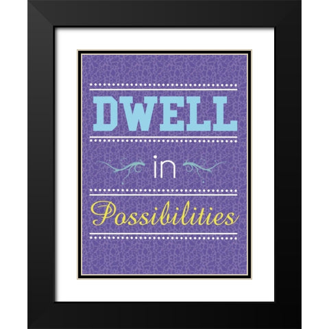 Dwell Black Modern Wood Framed Art Print with Double Matting by Gibbons, Lauren