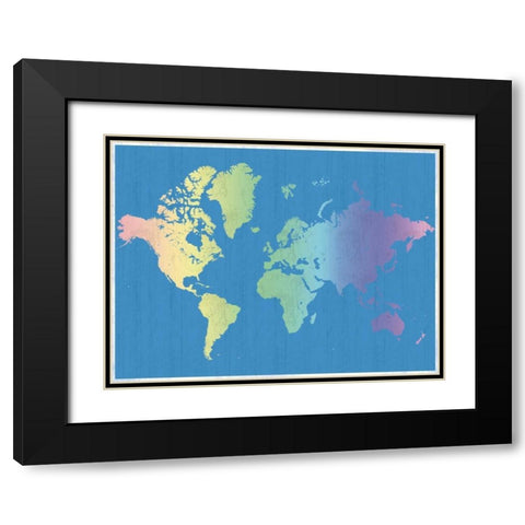 Wanderlus World Black Modern Wood Framed Art Print with Double Matting by Gibbons, Lauren