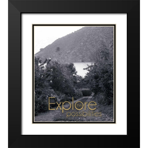 Explore The Possibilities BW 4 Black Modern Wood Framed Art Print with Double Matting by Gibbons, Lauren
