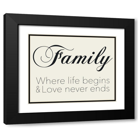 Family Life Black Modern Wood Framed Art Print with Double Matting by Gibbons, Lauren