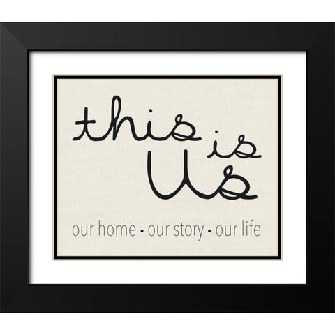 This Is Us Black Modern Wood Framed Art Print with Double Matting by Gibbons, Lauren
