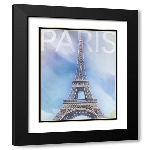 Paris 1b Black Modern Wood Framed Art Print with Double Matting by Gibbons, Lauren