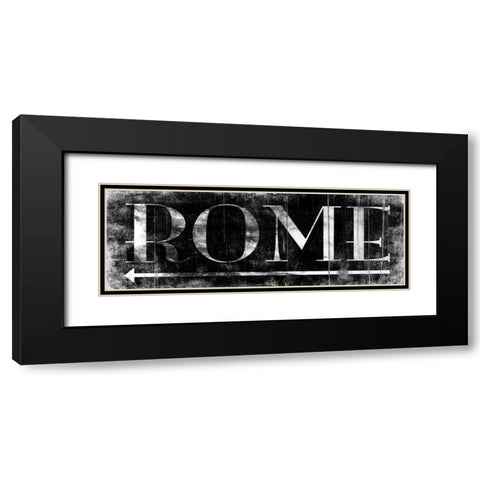 ROME BLACK Black Modern Wood Framed Art Print with Double Matting by Grey, Jace