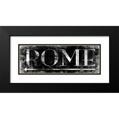 ROME BLACK Black Modern Wood Framed Art Print with Double Matting by Grey, Jace