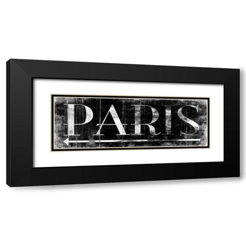 PARIS BLACK Black Modern Wood Framed Art Print with Double Matting by Grey, Jace