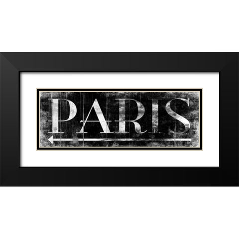 PARIS BLACK Black Modern Wood Framed Art Print with Double Matting by Grey, Jace