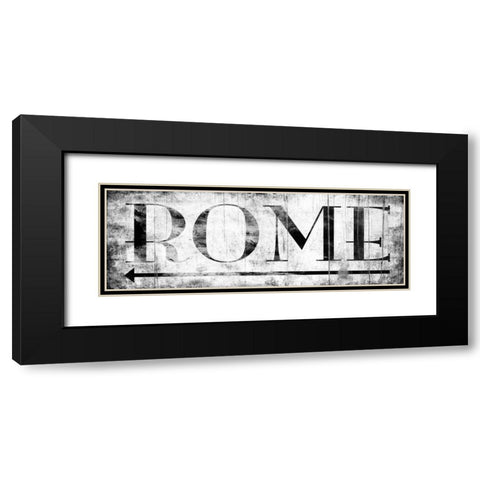 ROME WHITE Black Modern Wood Framed Art Print with Double Matting by Grey, Jace