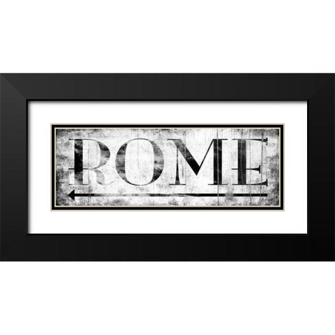 ROME WHITE Black Modern Wood Framed Art Print with Double Matting by Grey, Jace