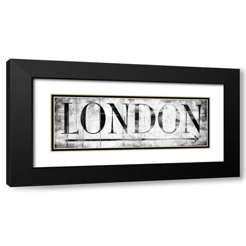 LONDON WHITE Black Modern Wood Framed Art Print with Double Matting by Grey, Jace