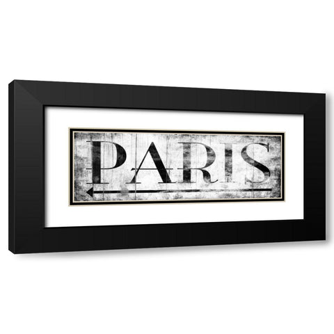 PARIS WHITE Black Modern Wood Framed Art Print with Double Matting by Grey, Jace