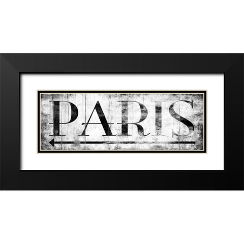 PARIS WHITE Black Modern Wood Framed Art Print with Double Matting by Grey, Jace