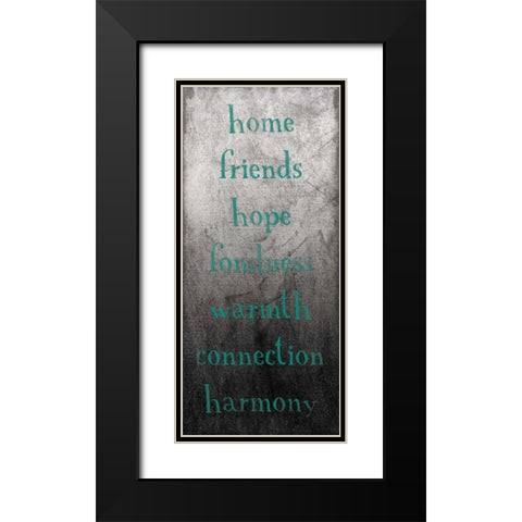 TYPE Black Modern Wood Framed Art Print with Double Matting by Grey, Jace