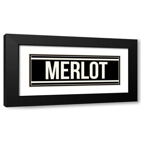 MERLOT Black Modern Wood Framed Art Print with Double Matting by Grey, Jace